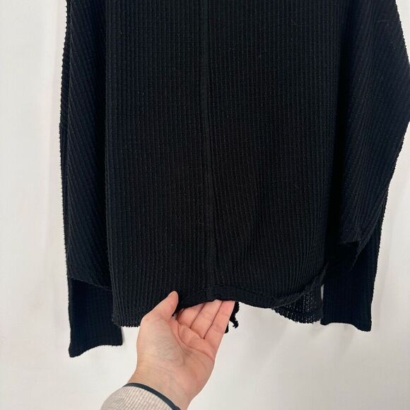 Urban Outfitters Out From Under Black Jojo Thermal Henley Shirt Size Small - Picture 7 of 12